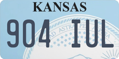 KS license plate 904IUL