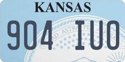 KS license plate 904IUO