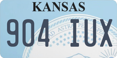 KS license plate 904IUX