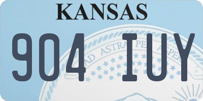 KS license plate 904IUY