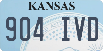 KS license plate 904IVD