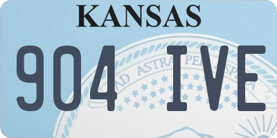 KS license plate 904IVE