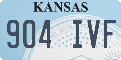 KS license plate 904IVF