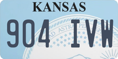 KS license plate 904IVW