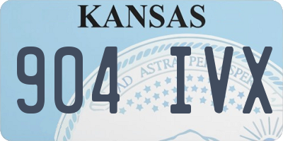 KS license plate 904IVX
