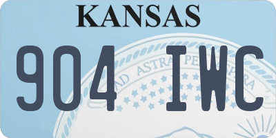 KS license plate 904IWC