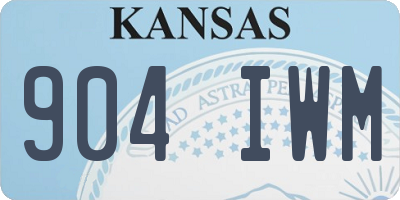 KS license plate 904IWM