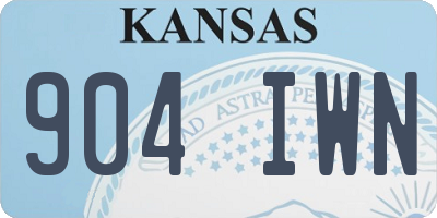 KS license plate 904IWN