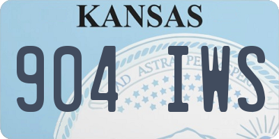 KS license plate 904IWS