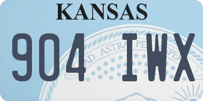 KS license plate 904IWX