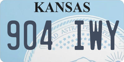 KS license plate 904IWY