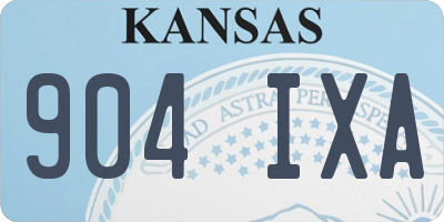 KS license plate 904IXA