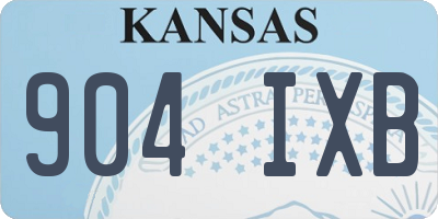 KS license plate 904IXB