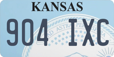 KS license plate 904IXC