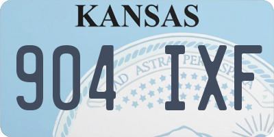 KS license plate 904IXF