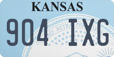 KS license plate 904IXG
