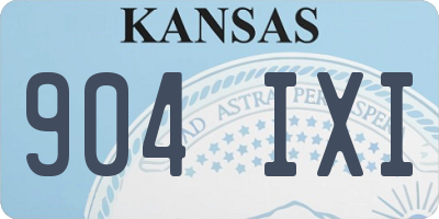 KS license plate 904IXI