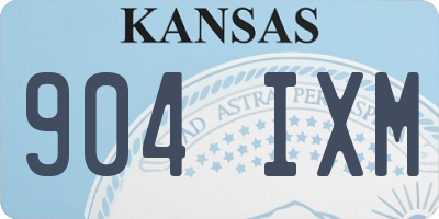 KS license plate 904IXM
