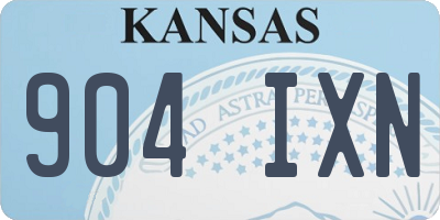 KS license plate 904IXN