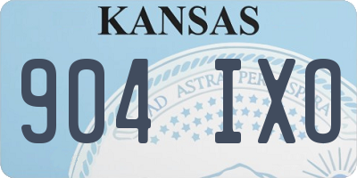 KS license plate 904IXO