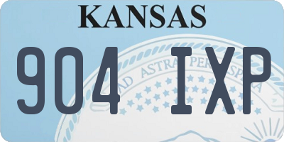 KS license plate 904IXP