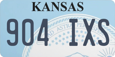 KS license plate 904IXS