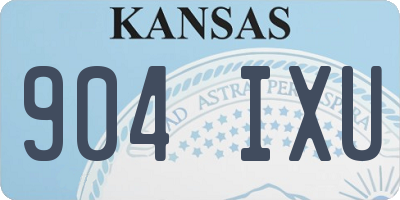KS license plate 904IXU
