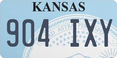 KS license plate 904IXY