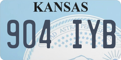 KS license plate 904IYB