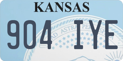 KS license plate 904IYE