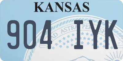 KS license plate 904IYK