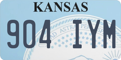 KS license plate 904IYM