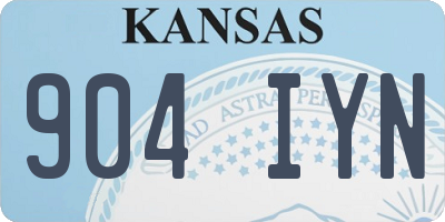 KS license plate 904IYN