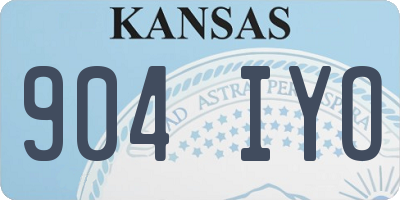 KS license plate 904IYO