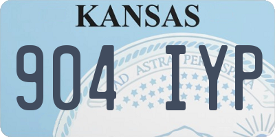 KS license plate 904IYP