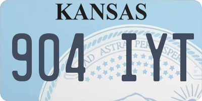 KS license plate 904IYT