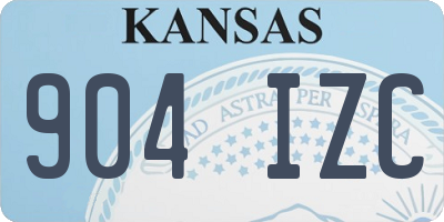 KS license plate 904IZC