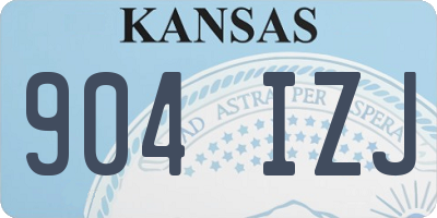 KS license plate 904IZJ