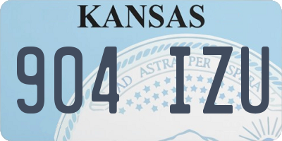 KS license plate 904IZU