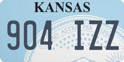 KS license plate 904IZZ