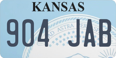 KS license plate 904JAB