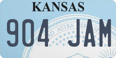 KS license plate 904JAM