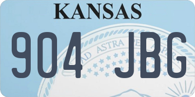 KS license plate 904JBG