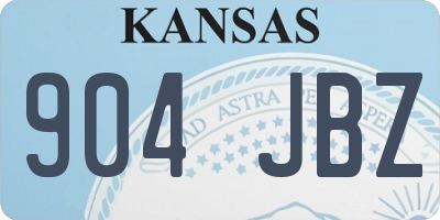 KS license plate 904JBZ