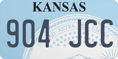 KS license plate 904JCC