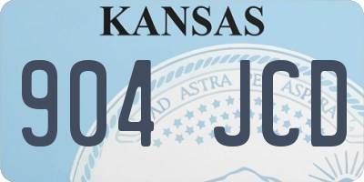 KS license plate 904JCD