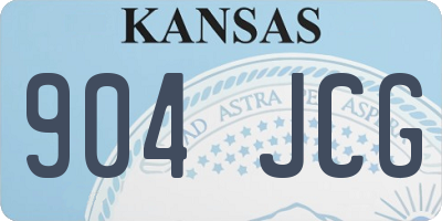 KS license plate 904JCG