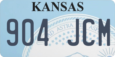 KS license plate 904JCM