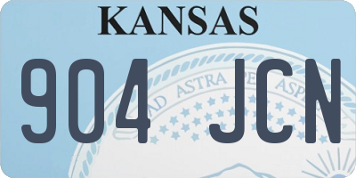 KS license plate 904JCN