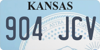 KS license plate 904JCV